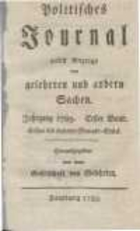 Politisches Journal nebst Anzeige von gelehrten und andern Sachen. Bd. 1.