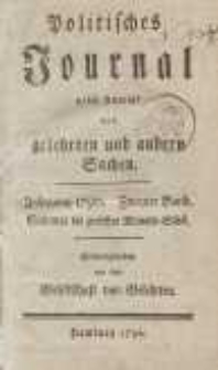 Politisches Journal nebst Anzeige von gelehrten und andern Sachen. Bd. 2.