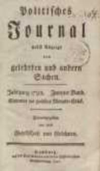 Politisches Journal nebst Anzeige von gelehrten und andern Sachen. Bd. 2.