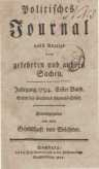 Politisches Journal nebst Anzeige von gelehrten und andern Sachen. Bd. 1.