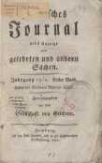 Politisches Journal nebst Anzeige von gelehrten und andern Sachen. Bd. 1 (H.1).