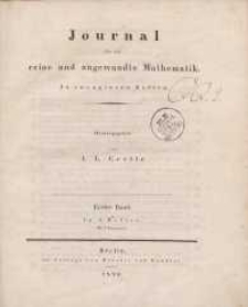 Journal für die reine und angewandte Mathematik. T. 1.