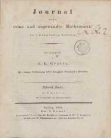 Journal für die reine und angewandte Mathematik. T. 10.