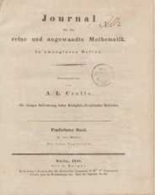 Journal für die reine und angewandte Mathematik. T. 15.