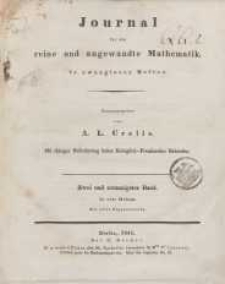 Journal für die reine und angewandte Mathematik. T. 22.