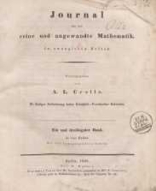 Journal für die reine und angewandte Mathematik. T. 31.