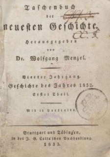 Taschenbuch der neuesten Geschichte, 1833