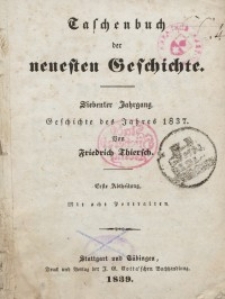 „Taschenbuch der neuesten Geschichte”, 1839