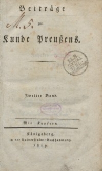 Beiträge zur Kunde Preußens. Bd. 2