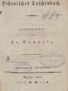 Historisches Taschenbuch für das Jahr, 1814, T. 2.