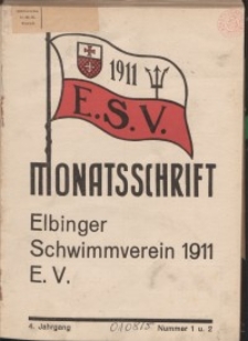Monattschrift. Elbinger Schwimmverein Jg. 4, 1935, nr 1-2