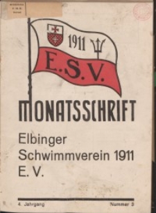 Monattschrift. Elbinger Schwimmverein Jg. 4, 1935, nr 3