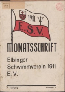 Monattschrift. Elbinger Schwimmverein Jg. 6, 1937, nr 2