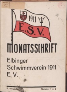 Monattschrift. Elbinger Schwimmverein Jg. 6, 1937, nr 7-8