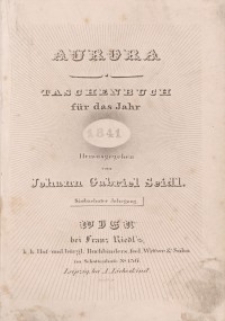 Aurora. Taschenbuch für das Jahr 1841.