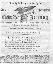 Elbingsche Zeitung, No. 7 Donnerstag, 23 Januar 1800