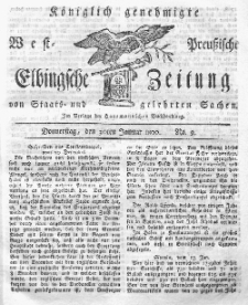 Elbingsche Zeitung, No. 9 Donnerstag, 30 Januar 1800