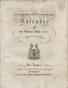 Historisch-genealogischer Kalender, 1817