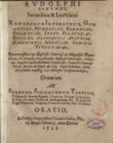 Rvdolphi Secvndi Sacratiss: Et Invictiss: Romanorvm Imperatoris ... Stanislai Pavlowsky, Episcopi Olomucen...