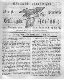 Elbingsche Zeitung, No. 20 Montag, 10 März 1800