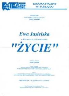 Życie – ulotka zwiastująca recital