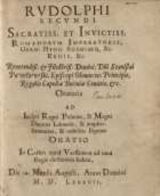 Rvdolphi Secvndi Sacratiss: Et Invictiss: Romanorvm Imperatoris ... Stanislai Pawłowski, Episcopi Olomucen ...
