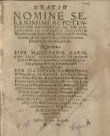 Oratio nomine serenissimi ac potentissimi principis ac dn. dn. Iohannis III. Suecorum, Gothorum, Wandalorum regis [...]