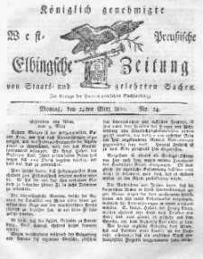 Elbingsche Zeitung, No. 24 Montag, 24 März 1800