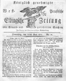 Elbingsche Zeitung, No. 25 Donnerstag, 27 März 1800