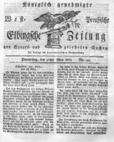 Elbingsche Zeitung, No. 39 Donnerstag, 15 Mai 1800