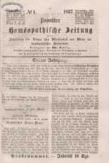Populäre homöopathische Zeitung, 1857 (nr 1)