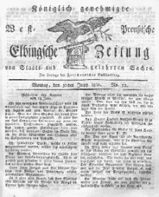 Elbingsche Zeitung, No. 52 Montag, 30 Juni 1800