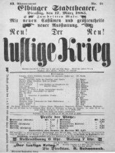 Der lustige Krieg - F. Zell, Richard Genee