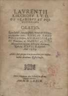 De gradibus et promotionibus oratio ...