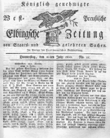 Elbingsche Zeitung, No. 55 Donnerstag, 10 Juli 1800