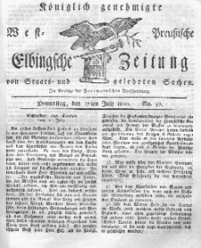 Elbingsche Zeitung, No. 57 Donnerstag, 17 Juli 1800