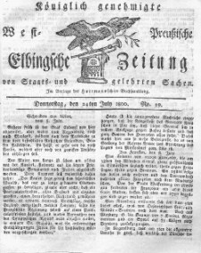 Elbingsche Zeitung, No. 59 Donnerstag, 24 Juli 1800
