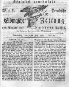 Elbingsche Zeitung, No. 61 Donnerstag, 31 Juli 1800