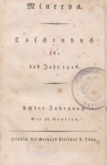 Minerva. Taschenbuch für das Jahr, 1816