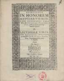 Epitalamia in honorem nuptiarum M. Iacobi reverendi viri Dn. M. Ioachimi Windheselii