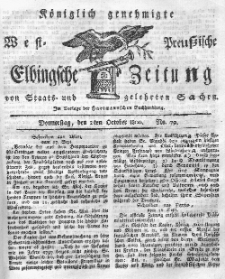 Elbingsche Zeitung, No. 79 Donnerstag, 2 Oktober 1800