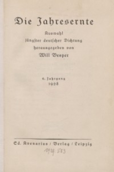Die Jahresernte, 1928