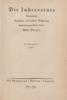 Die Jahresernte, 1930