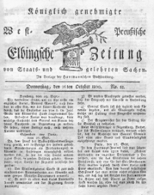 Elbingsche Zeitung, No. 83 Donnerstag, 16 Oktober 1800
