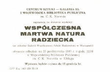 Współczesna Martwa Natura Radziecka – zaproszenie na wystawę