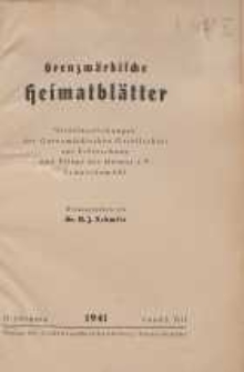 Grenzmärkische Heimatblätter, 1941