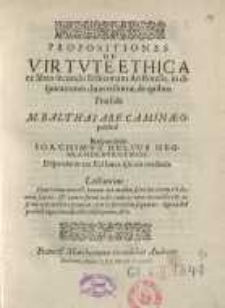 Propositiones de virtute ethica ex libro secundo Ethicorum Aristotelis