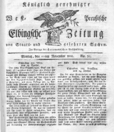 Elbingsche Zeitung, No. 90 Montag, 10 November 1800