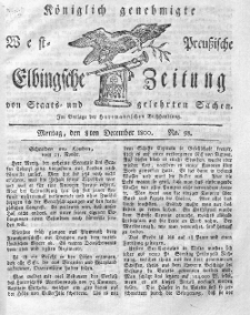 Elbingsche Zeitung, No. 98 Montag, 8 Dezember 1800