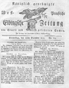 Elbingsche Zeitung, No. 101 Donnerstag, 18 Dezember 1800